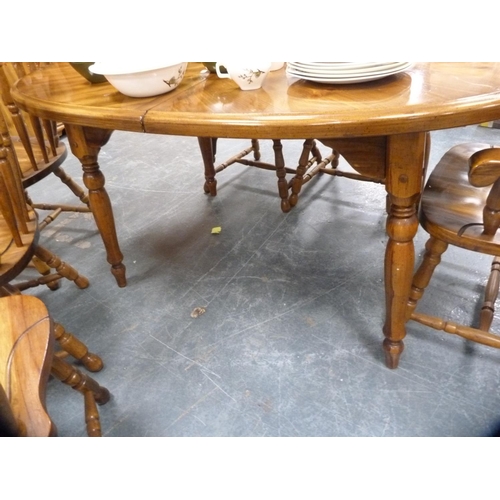 435 - Dining room suite comprising an extending dining table with six chairs, including two carvers, and a... 