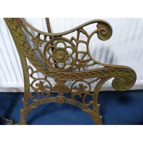 459 - Pair of Victorian cast bench ends.