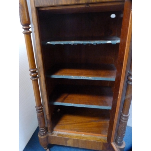 467 - Edwardian glazed music cabinet.