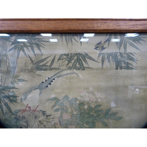 61 - Fowls, bamboos and flowering shrubsPrint, 48cm x 29cm.