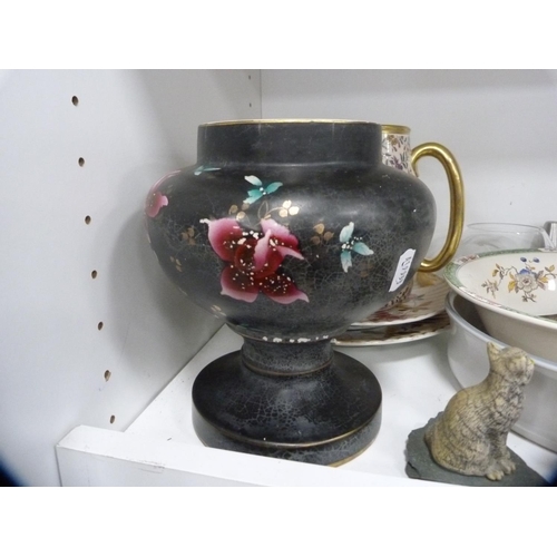 87 - Collection of decorative items including Royal Osborne teawares, floral decorated vase, similar jug ... 