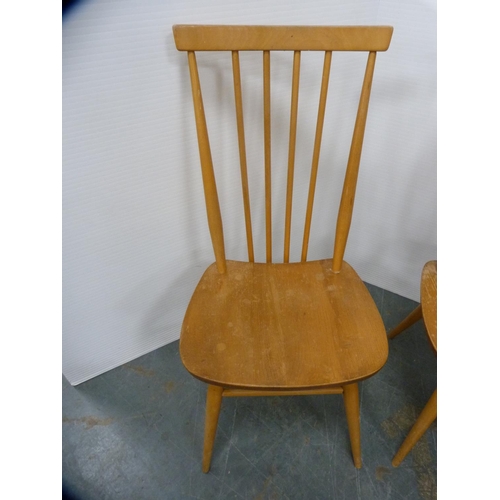 483 - Set of four blonde Ercol stick-back chairs.  (4)