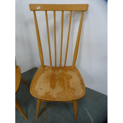 483 - Set of four blonde Ercol stick-back chairs.  (4)