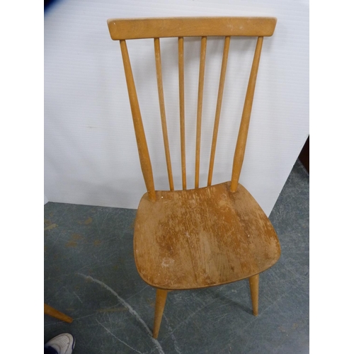 483 - Set of four blonde Ercol stick-back chairs.  (4)