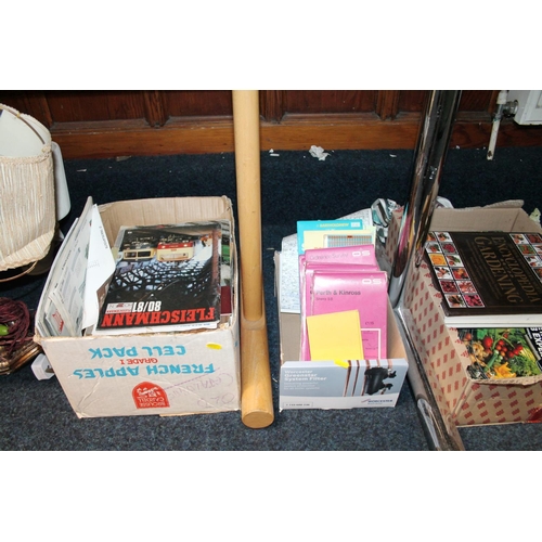 117 - Four boxes containing books, OS maps, etc.