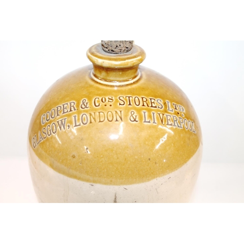 45 - Govancroft one gallon stoneware flagon, Cooper & Co. Stores Ltd., Glasgow, London and Liverpool,... 