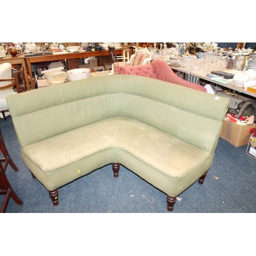 571 - Green corner sofa.