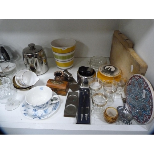 154A - Chopping board, alarm clocks, cups, saucers,etc.