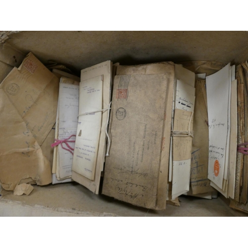 110 - DOCUMENTS & EPHEMERA - ROXBURGH - HAWICK.  Box of original bundles of documents, letters, r... 