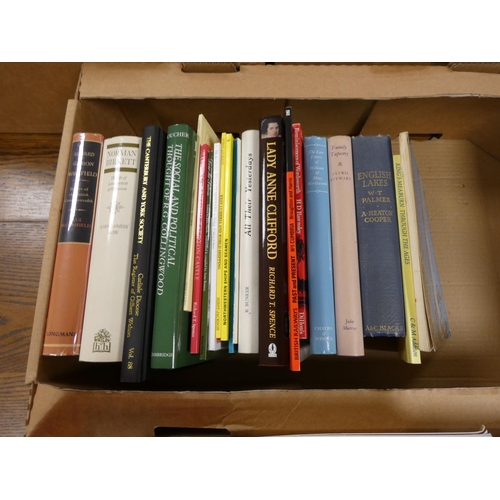 115 - Cumbria, Northern & others.  A carton of books (mainly in d.w's) & softback public... 