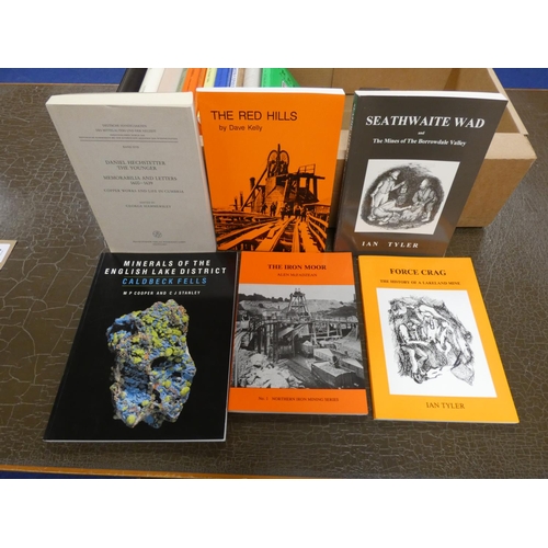 126 - Mines & Mining, mainly Cumbria & Northern.  A carton of books & softback publi... 