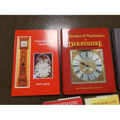 131 - Clocks & Clockmakers.  5 various vols. in d.w's.