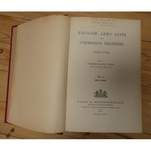 140 - DALTON CHARLES (Ed).  English Army Lists & Commission Registers, 1661-1714. 5 vols. Ro... 