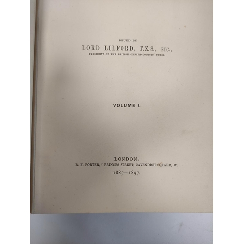 170 - LILFORD LORD.  Coloured Figures of the Birds of the British Isles. Vols. 1 to 6 only. Port. frontis.... 