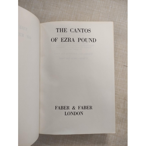 183 - POUND EZRA.  The Cantos. Handsome dark half morocco, a.e.g., by Asprey & Co. Faber, 19... 