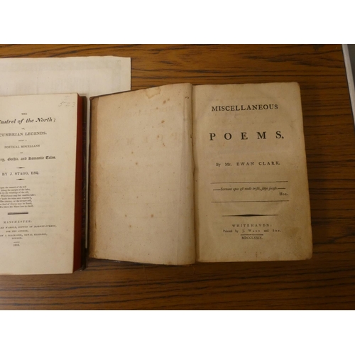 209 - CLARK EWAN, of Wigton.  Miscellaneous Poems. Subscriber's list. Old calf, worn & split... 