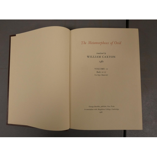 235 - CAXTON WILLIAM.  The Metamorphoses of Ovid. 2 vols. No. 441 of a ltd. ed. Col. facsimile t... 