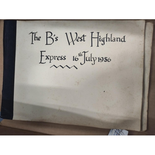 186 - Scotland.  Journal of a 1956 Tour of the West Highlands with postcards, sketches & rel... 