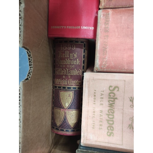 191 - Reference.  A carton of various vols. incl. peerages.