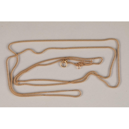 110 - 9 carat gold belcher chain, 150cm long, 29g