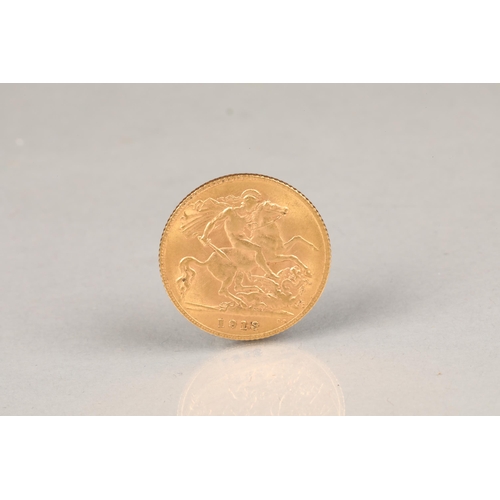 131 - Gold half sovereign, dated 1913, 4g