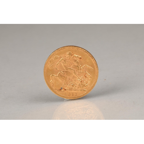 142 - George V gold sovereign dated 1912, 8g