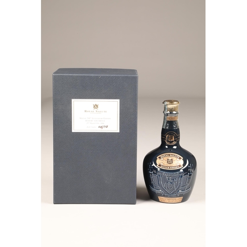 185 - Royal Salute 21 year old blended scotch whisky, special 700th anniversary edition, Robert The Bruce ... 