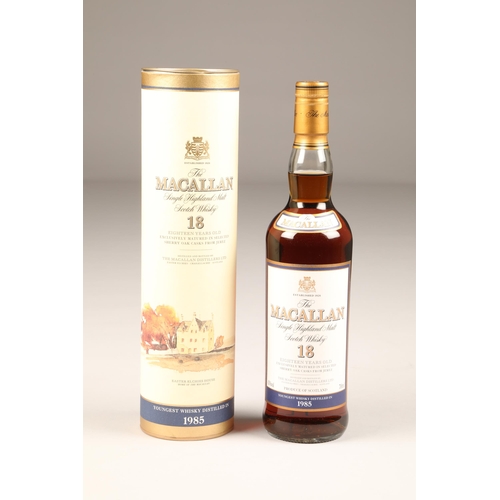 191 - Macallan 18 year old 1985 single malt scotch whisky, 70cl, 43% This 18 year old was put into cask ba... 