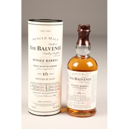 200 - The Balvenie single barrel malt scotch whisky, aged 15 years, bottling date 15.3.94, cask No. 12046,... 