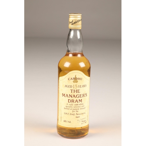 208 - Cardhu 15 year old single malt scotch whisky, The Managers Dram, a refill cask whisky specially sele... 