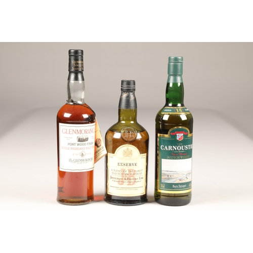 211 - Three boxed whisky to include Glenmorangie port wood finish single malt 70cl, 46.5%, J&B 15 year... 