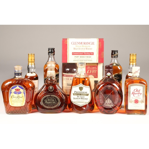 227 - Ten assorted bottles of whisky (10) including: Johnnie Walker swing superior scotch whisky, 43% vol,... 