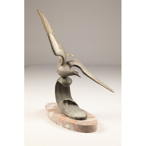 243 - rene Rochard (French 1906-1984) ARR Bronze spectre figure, signed 'Tern on the Crest of a Wave', mou... 