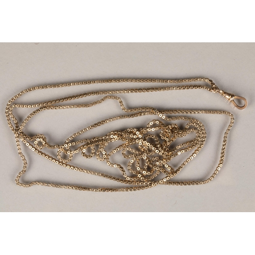 97 - 9 carat gold belcher box chain, length 152cm, 20g