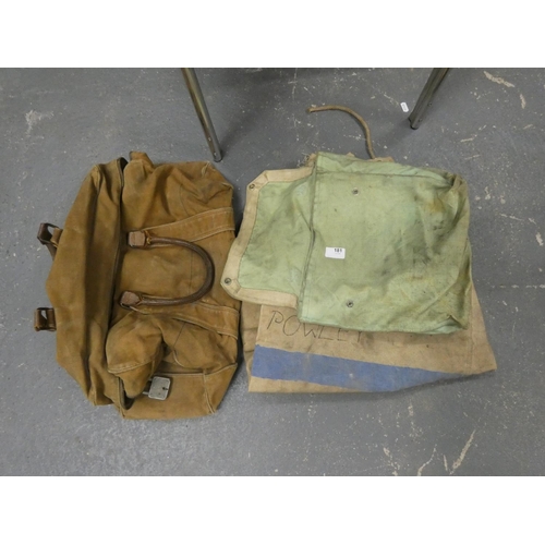 181 - Miscellaneous army kit bags, etc