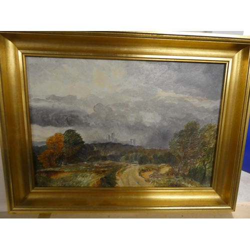 362 - Margery Sharpe. Landscape. Oil on board.