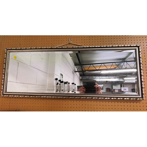 398 - A gilt framed wall mirror 36 x 76 cm 