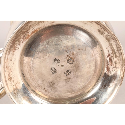 162 - George II silver tankard, baluster form with scroll handle, assay marked, London 1754, Thomas Whipha... 