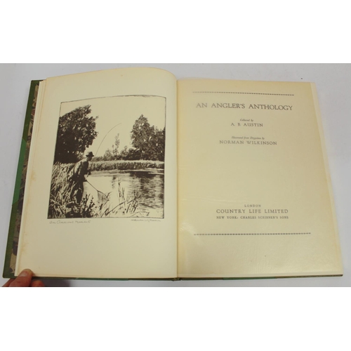 152 - AUSTIN A. B.  An Angler's Anthology. Drypoint plates by Norman Wilkinson. Quarto. A handso... 