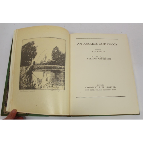 152 - AUSTIN A. B.  An Angler's Anthology. Drypoint plates by Norman Wilkinson. Quarto. A handso... 