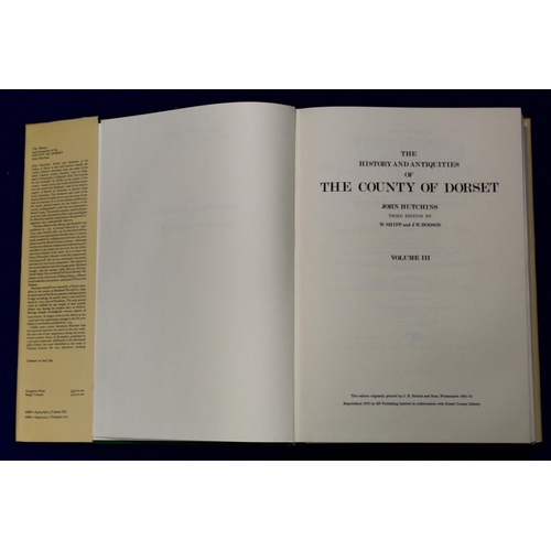 222 - HUTCHINS JOHN.  The History & Antiquities of the County of Dorset. 4 vols. Thick folio. Orig. gr... 