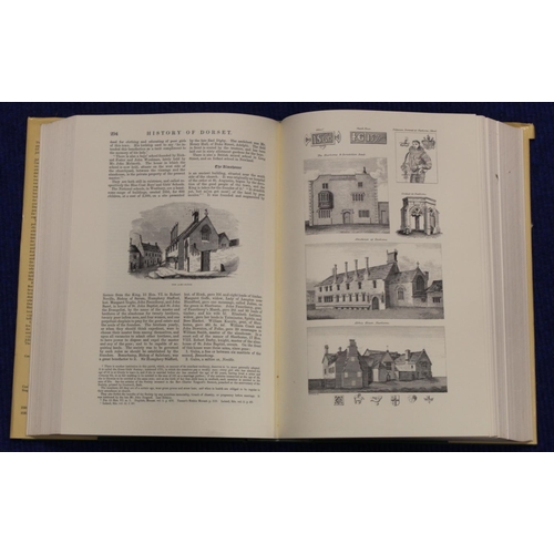 222 - HUTCHINS JOHN.  The History & Antiquities of the County of Dorset. 4 vols. Thick folio. Orig. gr... 