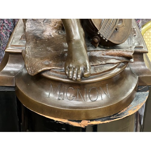 235 - Eugene Antoine Aizelin (French 1821-1902) Bronze sculpture, signed, dated 1880 with foundry stamp Mi... 