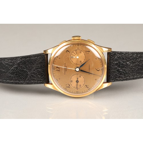 124A - Early 20th century 18 carat yellow gold cased gentleman's Suisse (Swiss) chronograph antimagnetic wr... 