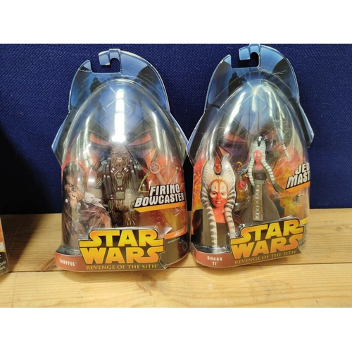 63 - Star Wars - Group of seven original and sealed 2005 'Revenge of the Sith' figures comprising of Bail... 