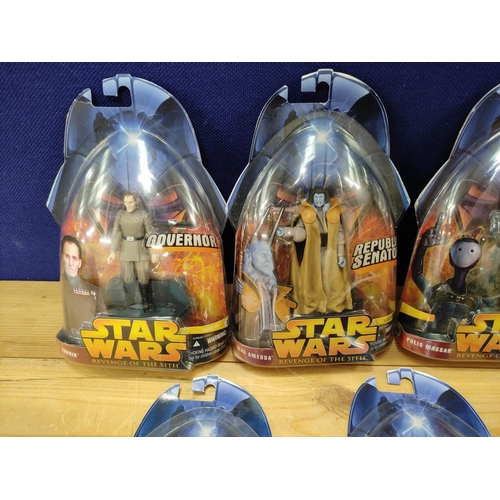 65 - Star Wars - Group of seven original and sealed 2005 Revenge of the Sith figures. Comprising of Polis... 