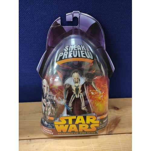 66 - Star Wars - Group of six original and sealed 2004 Revenge of the Sith Sneak Preview figures comprisi... 