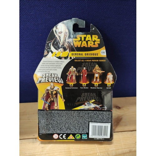 66 - Star Wars - Group of six original and sealed 2004 Revenge of the Sith Sneak Preview figures comprisi... 