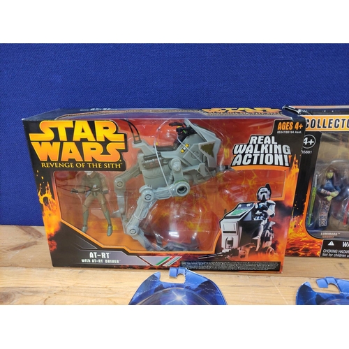 67 - Star Wars- Group of boxed figures relating to The Revenge of the Sith 2005. To include AT-RT with dr... 