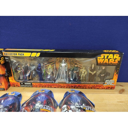 67 - Star Wars- Group of boxed figures relating to The Revenge of the Sith 2005. To include AT-RT with dr... 